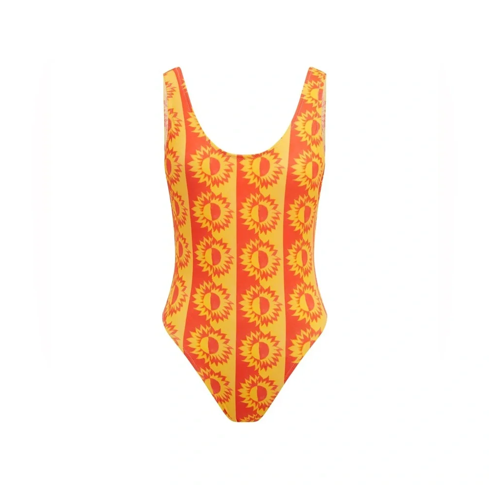 FREE PEOPLE It's Now Cool The Showtime Printed One-Piece Swimsuit